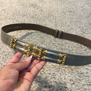 Grey vintage Judith leiber belt